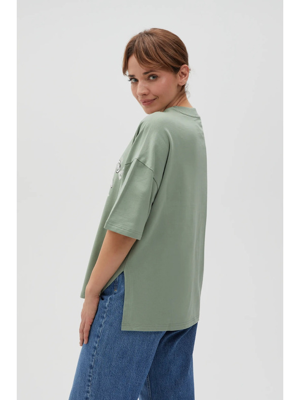Moodo Olivové dámske tričko