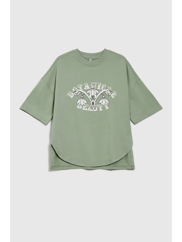 Moodo Olivové dámske tričko