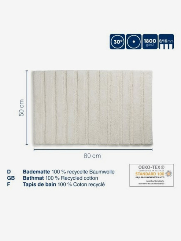 Kela Kúpeľňová predložka Megan 100% bavlna machovo zelená 80,0x50,0x1,6cm KELA