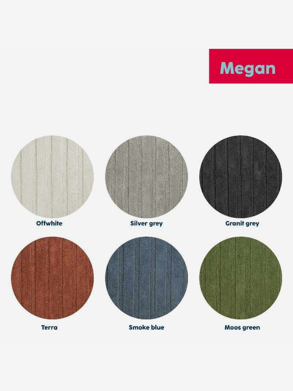 Kela Kúpeľňová predložka Megan 65x55 cm bavlna striebornosivá KELA