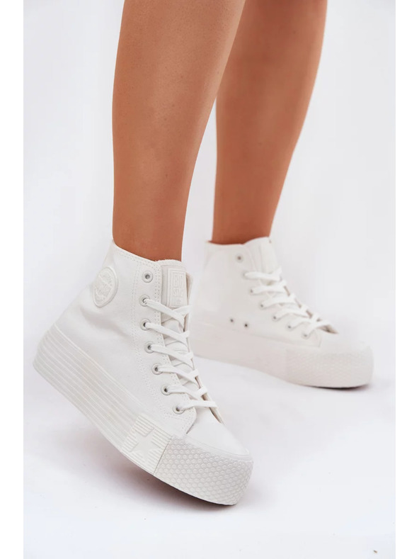 BIG STAR SHOES Dámske plátené tenisky na platforme Big Star