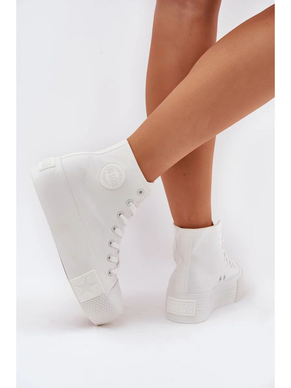 BIG STAR SHOES Dámske plátené tenisky na platforme Big Star
