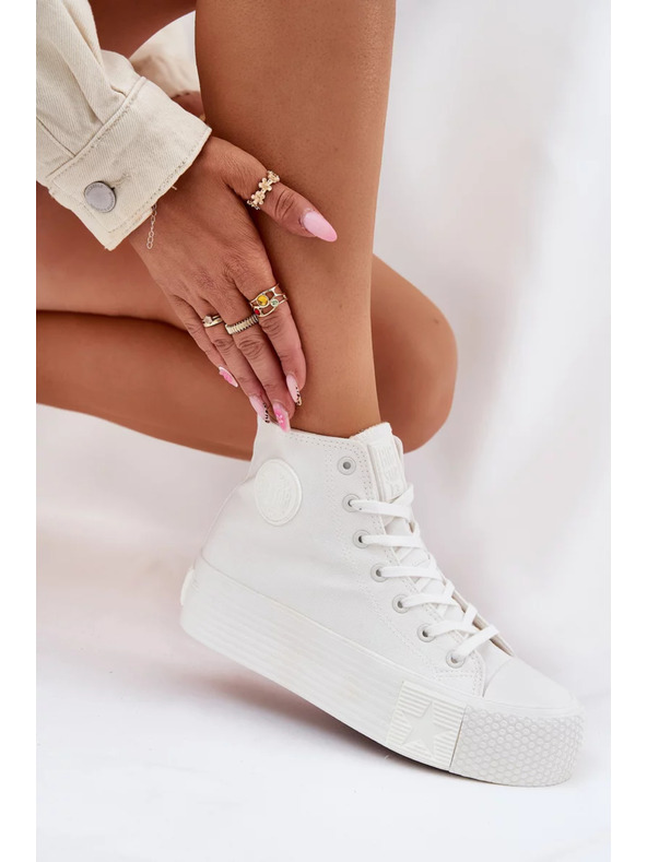 BIG STAR SHOES Dámske plátené tenisky na platforme Big Star