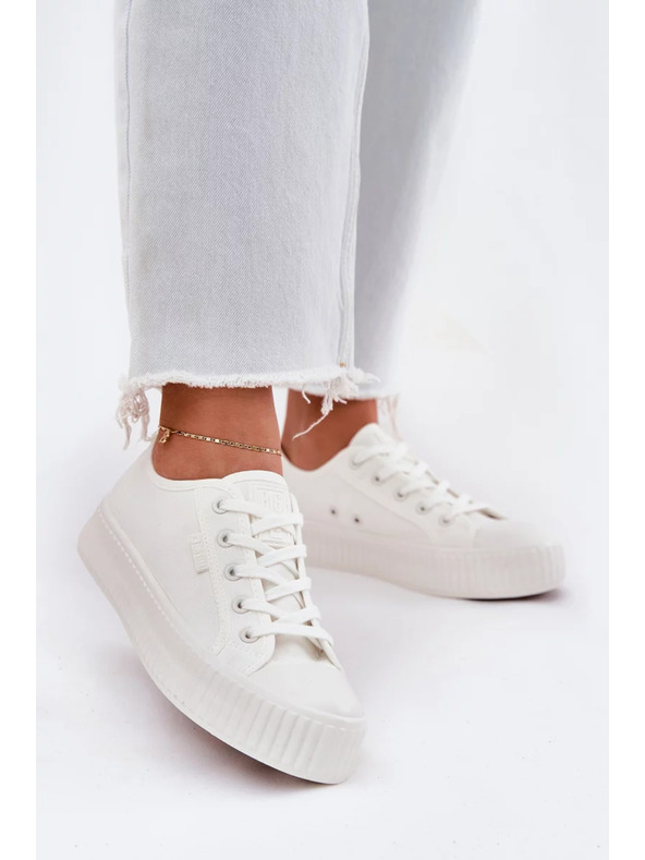 BIG STAR SHOES Dámske plátené tenisky na platforme Big Star