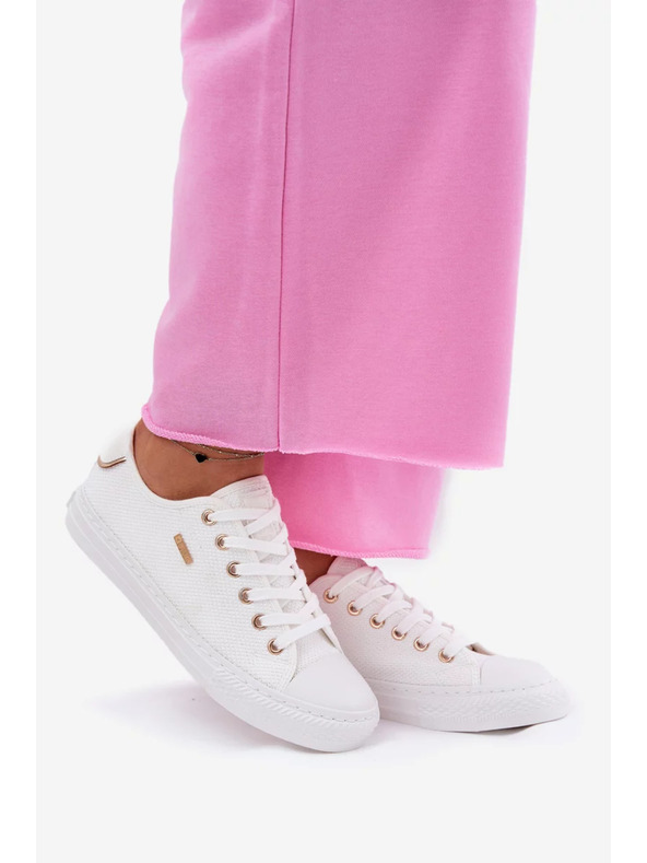 BIG STAR SHOES Dámske plátené tenisky Big Star – biele