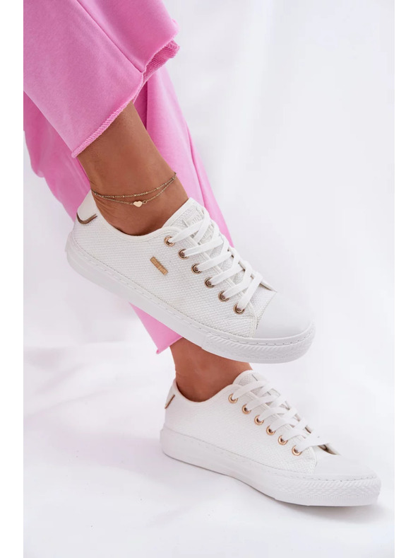 BIG STAR SHOES Dámske plátené tenisky Big Star – biele