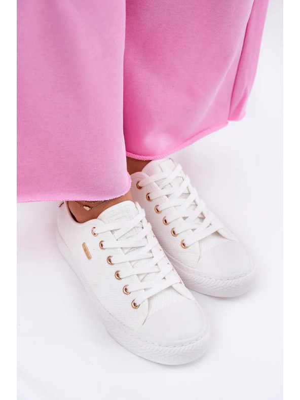 BIG STAR SHOES Dámske plátené tenisky Big Star – biele