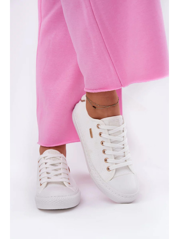 BIG STAR SHOES Dámske plátené tenisky Big Star – biele