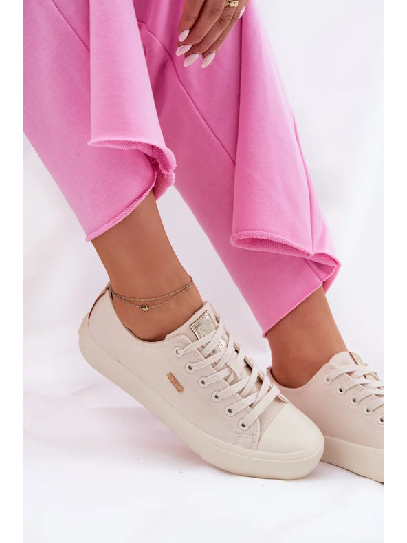 BIG STAR SHOES Dámske plátené tenisky Big Star – béžové