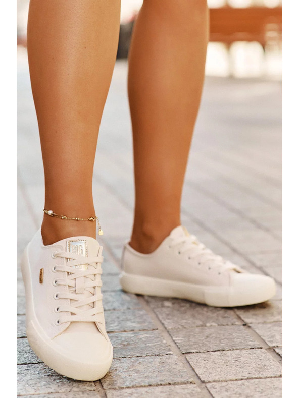 BIG STAR SHOES Dámske plátené tenisky Big Star – béžové