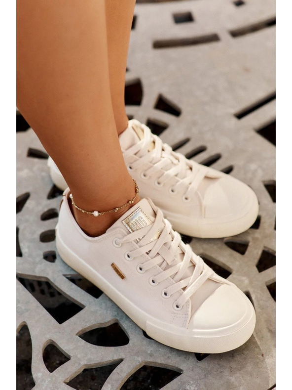 BIG STAR SHOES Dámske plátené tenisky Big Star – béžové