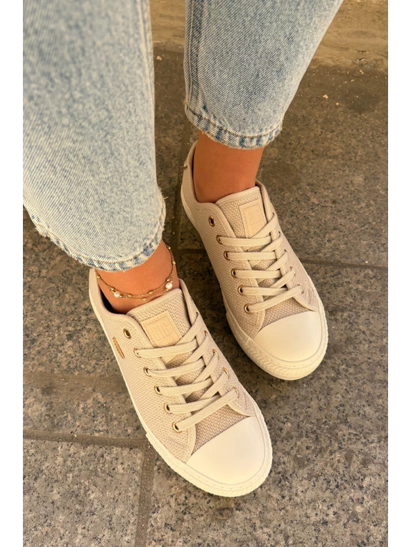 BIG STAR SHOES Dámske plátené tenisky Big Star – béžové