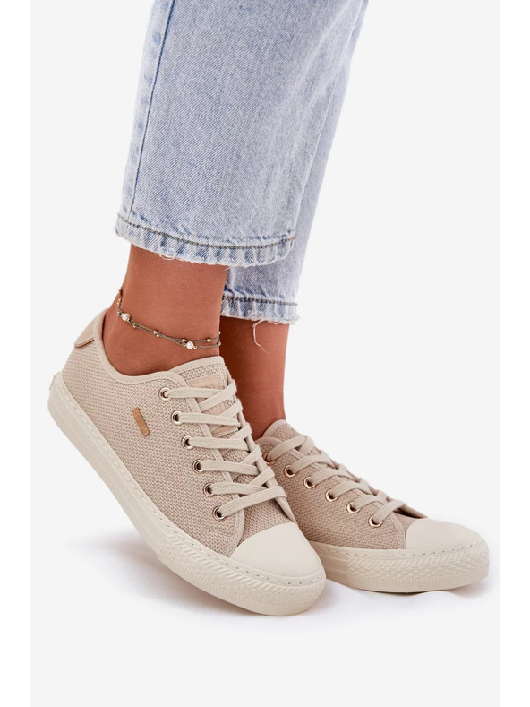 BIG STAR SHOES Dámske plátené tenisky Big Star – béžové