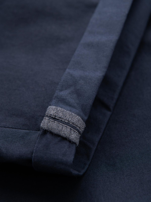 Ombre Clothing Pánske klasické chino šortky s ohrnutým lemom - tmavo modré