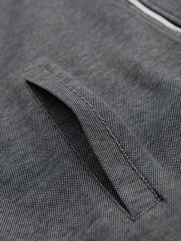 Ombre Clothing Pánska pletená bunda bomber - čierna