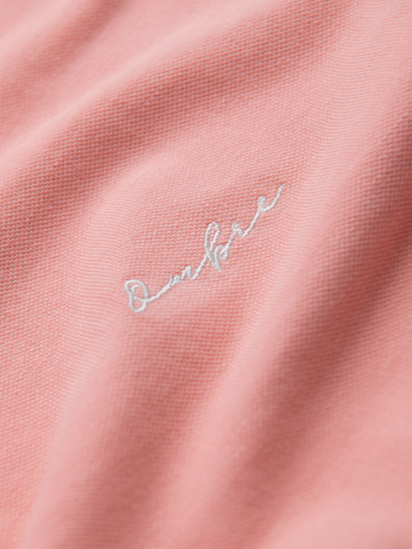 Ombre Clothing Bavlnená polokošeľa z piké úpletu - ružová
