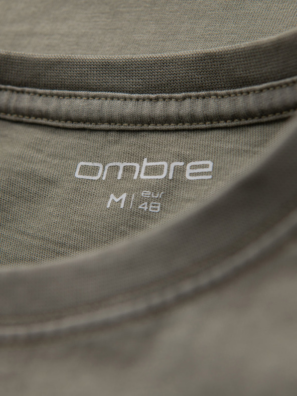 Ombre Clothing Bavlnené tričko s potlačou a okrúhlym výstrihom - čierne