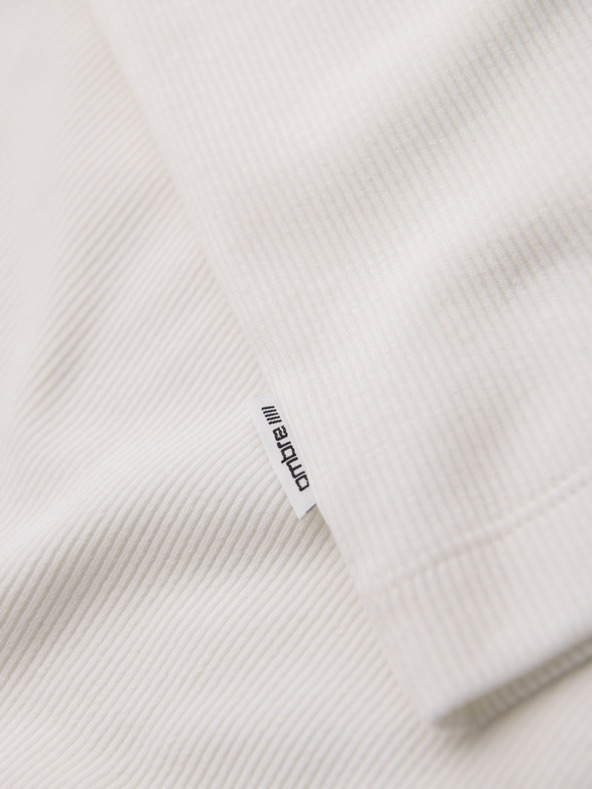 Ombre Clothing Pánske bavlnené basic tričko - biele