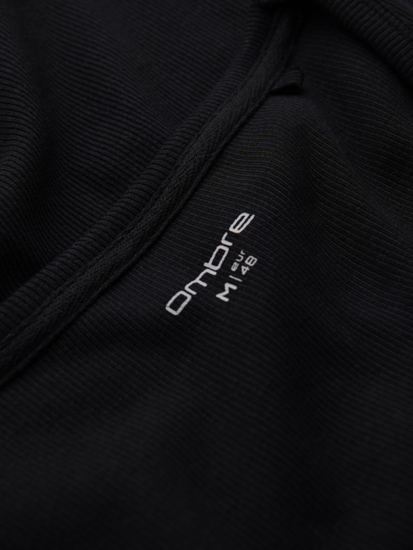Ombre Clothing Pánske bavlnené basic tričko - čierne