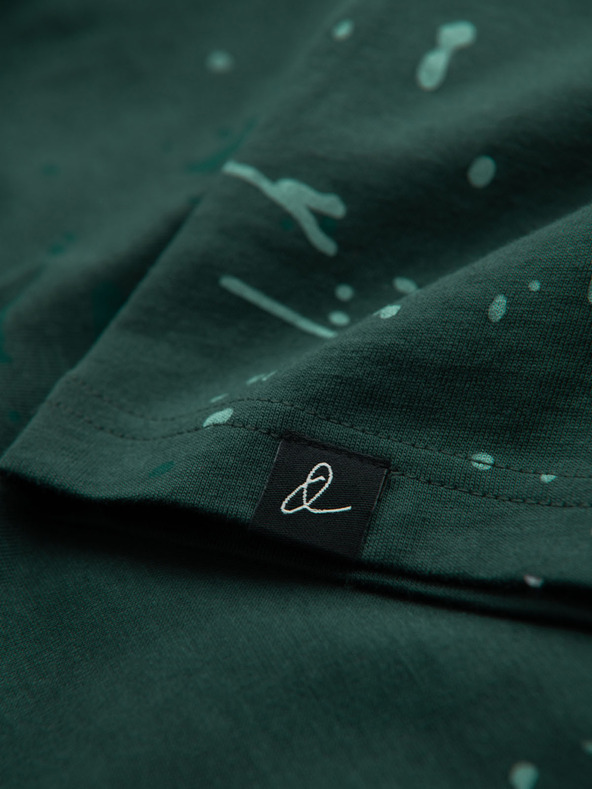 Ombre Clothing Pánske tričko s potlačou a okrúhlym výstrihom - zelené