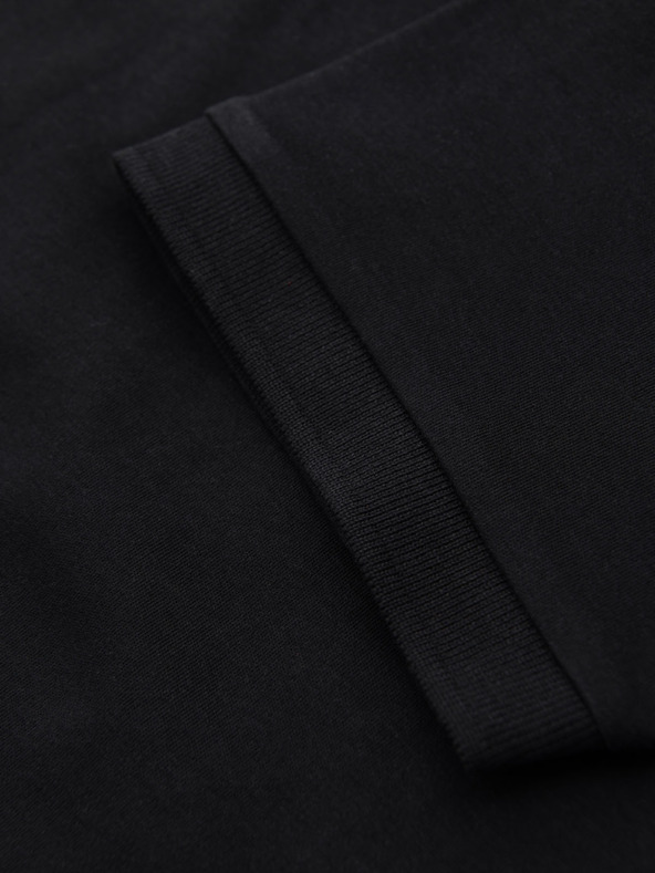 Ombre Clothing Pánska polokošeľa so zipsom - čierna