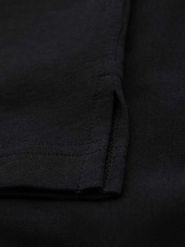 Ombre Clothing Pánska polokošeľa so zipsom - čierna