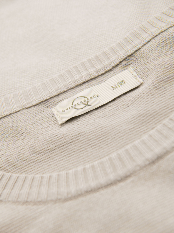 Ombre Clothing Pánska klasická pletená košeľa so žebrovanými manžetami - svetlo sivá