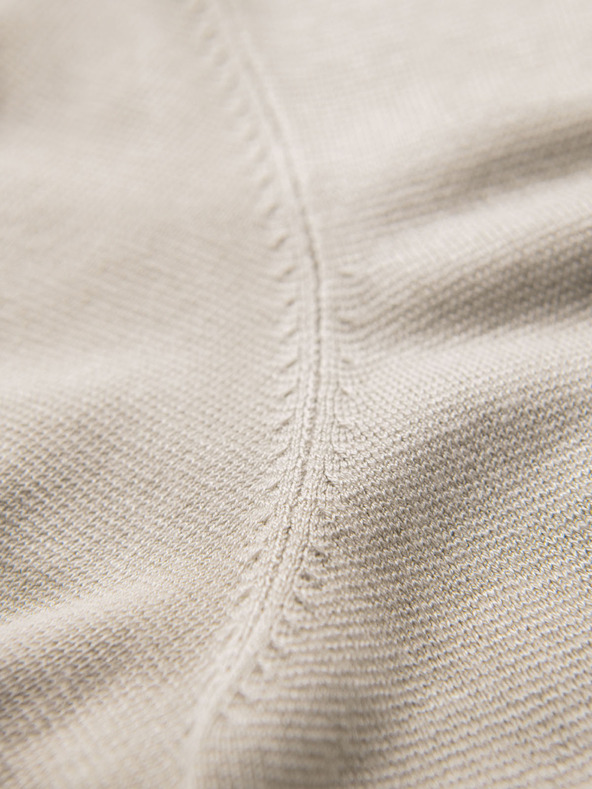 Ombre Clothing Pánska klasická pletená košeľa so žebrovanými manžetami - svetlo sivá