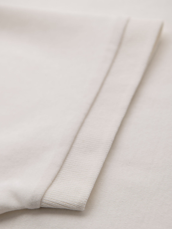 Ombre Clothing Pánska polokošeľa so zipsom - biela