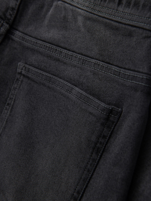 Ombre Clothing Pánske šortky s elastickým pásom a praným efektom - šedé