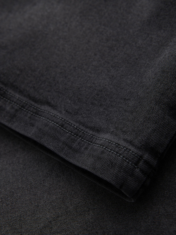 Ombre Clothing Pánske šortky s elastickým pásom a praným efektom - šedé