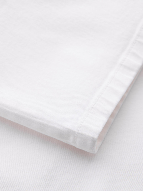 Ombre Clothing Pánske džínsové šortky klasického strihu - biele