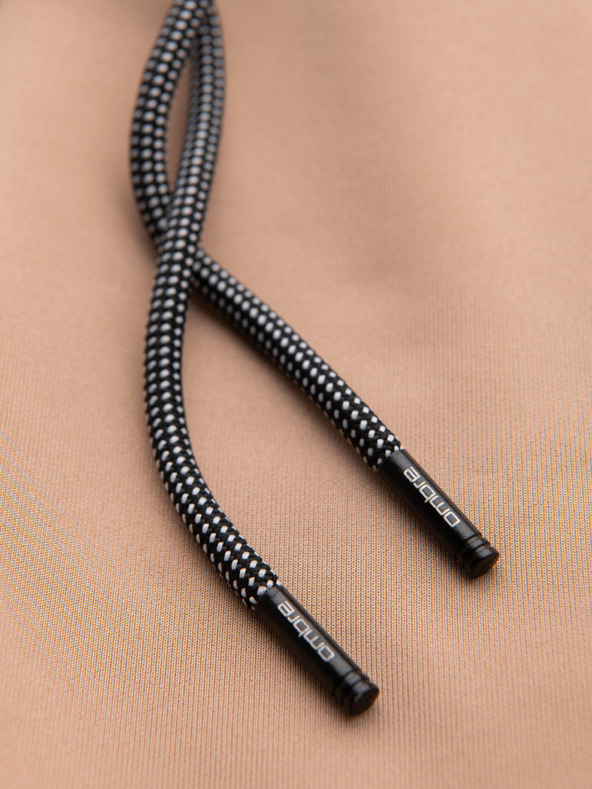 Ombre Clothing Pánske tepláky joggers s kontrastnými pruhmi - béžové