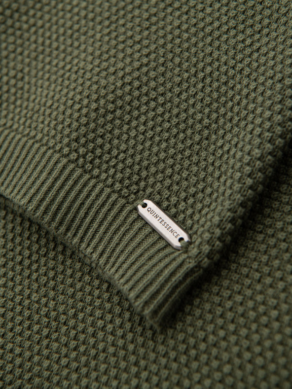 Ombre Clothing Khaki bavlnené tričko s jemnou textúrou