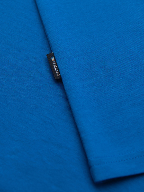 Ombre Clothing Pánske klasické bavlnené tričko BASIC - piesková