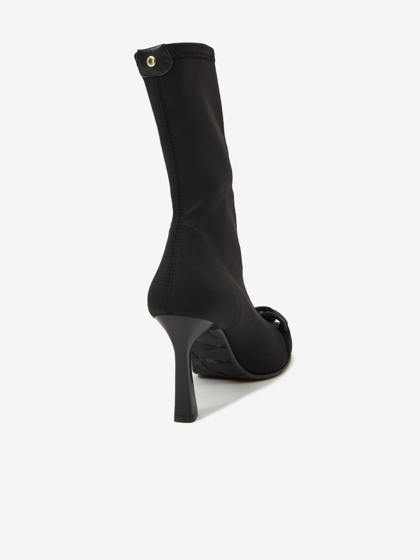 Ojju Čierne dámske členkové topánky na podpätku OJJU