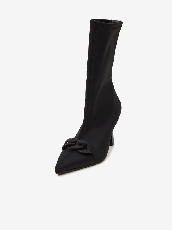 Ojju Čierne dámske členkové topánky na podpätku OJJU