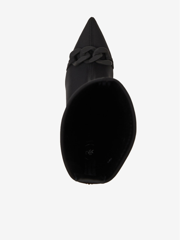 Ojju Čierne dámske členkové topánky na podpätku OJJU