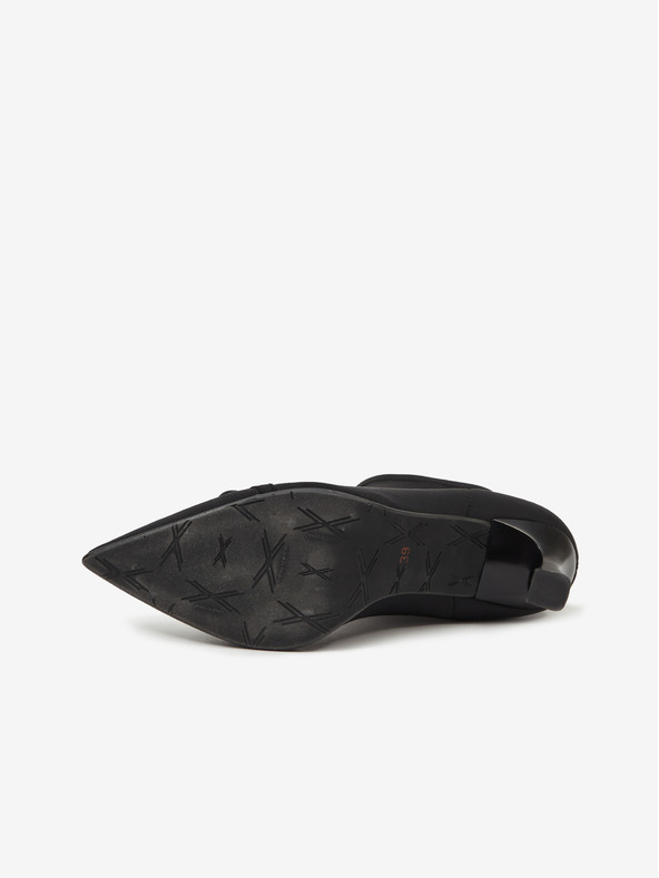 Ojju Čierne dámske členkové topánky na podpätku OJJU