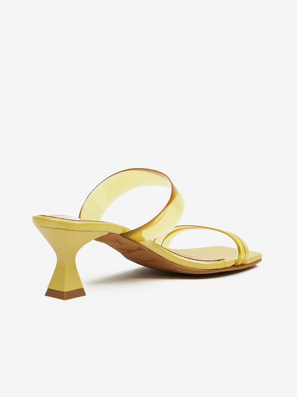 Ojju Žlté dámske papuče na podpätku OJJU