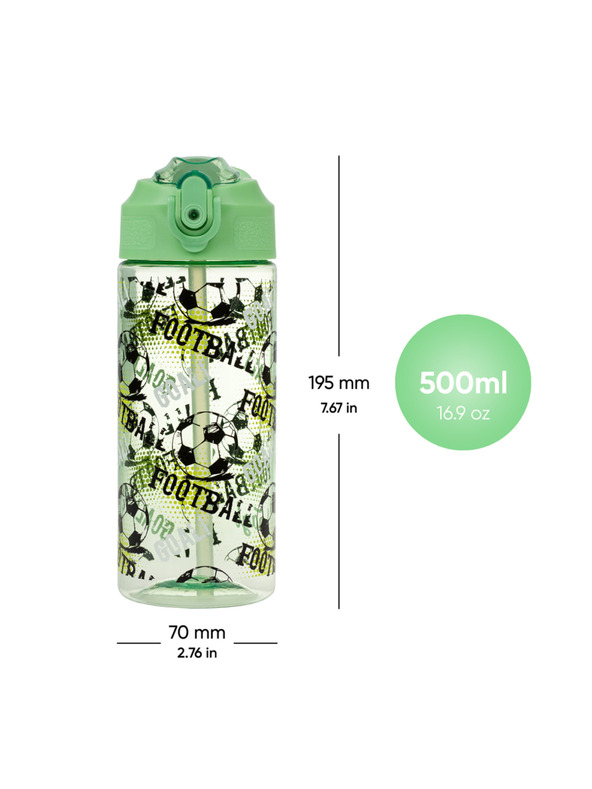 BAAGL  BAAGL Tritánová fľaša na pitie s slamkou Futbal 500 ml