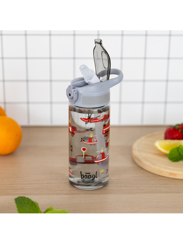 BAAGL  BAAGL Tritánová fľaša na pitie s slamkou Záchranári 500 ml