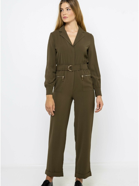 CAMAIEU Khaki kombinéza CAMAIEU