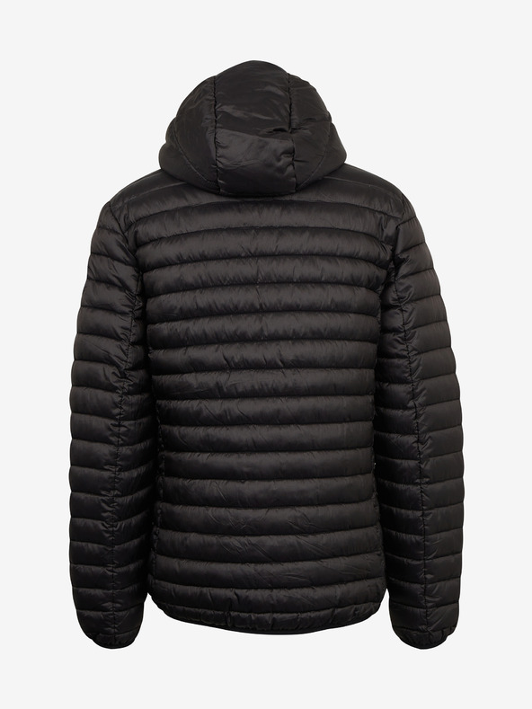 Sam 73 Čierna pánska prešívaná bunda s kapucňou SAM 73 Edmund