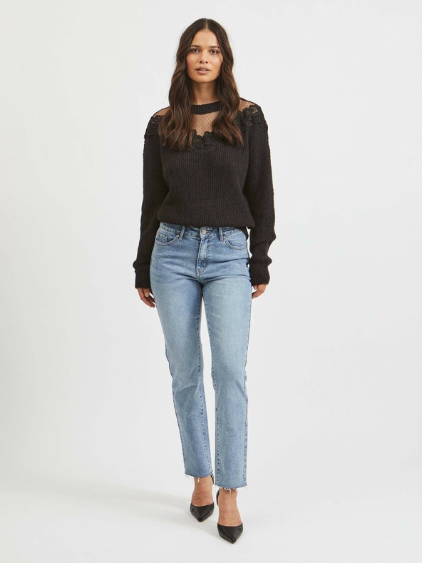 Vila Modré džínsy rovného strihu VILA Stray