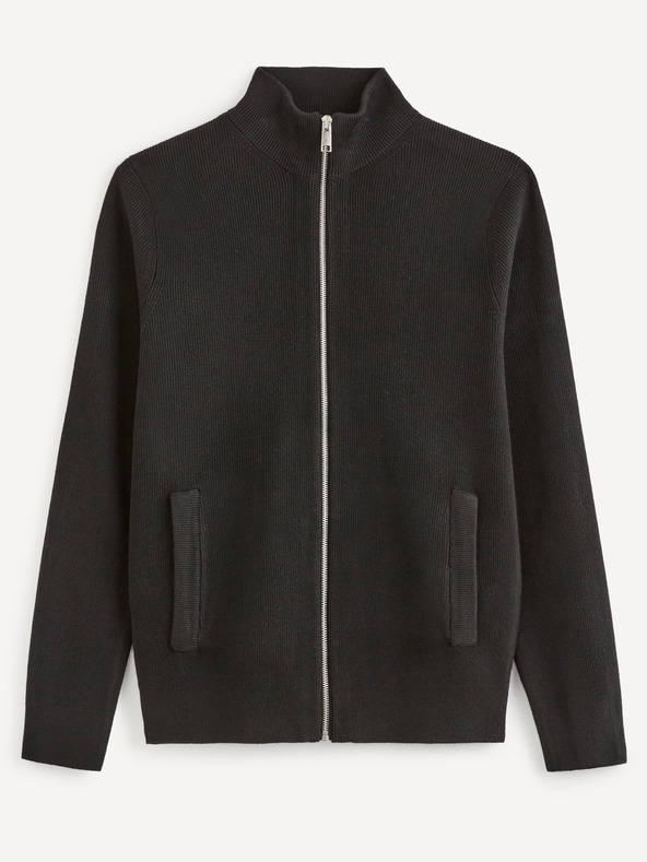 Celio Čierna pánska mikina Celio Beauzip