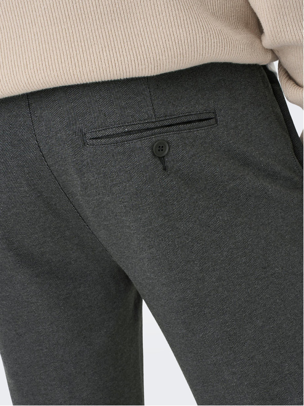 ONLY & SONS Tmavosivé pánske chino nohavice ONLY & SONS Mark