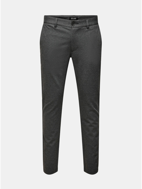 ONLY & SONS Tmavosivé pánske chino nohavice ONLY & SONS Mark