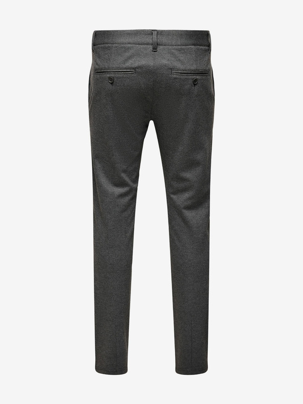 ONLY & SONS Tmavosivé pánske chino nohavice ONLY & SONS Mark