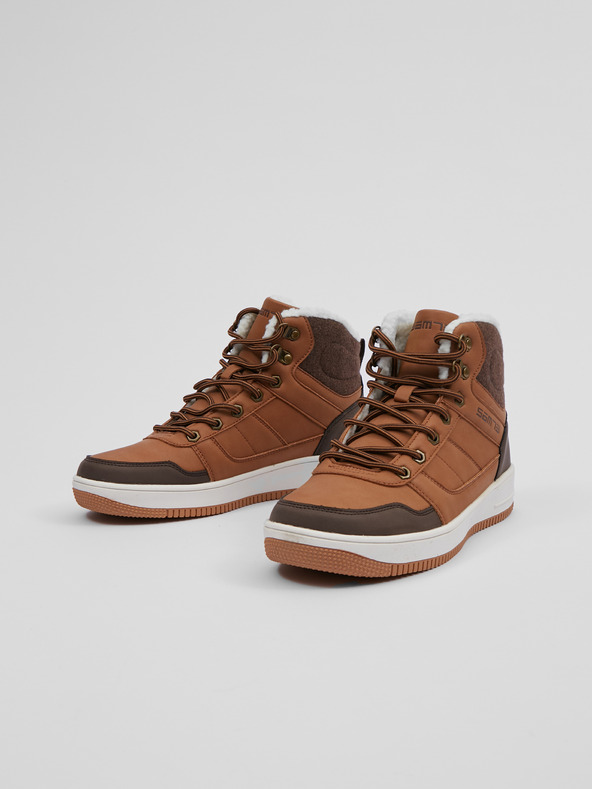 Sam 73 Hnedé pánske zimné členkové topánky SAM 73